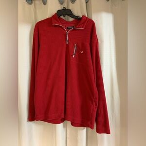 Southern Marsh Scarlet Textured Pullover